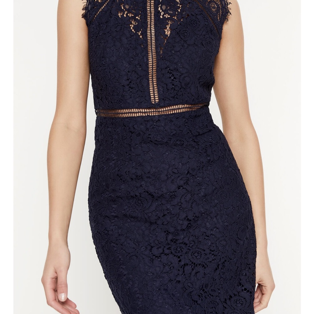 Bardot Lace Panel Dress in Navy size M NWT